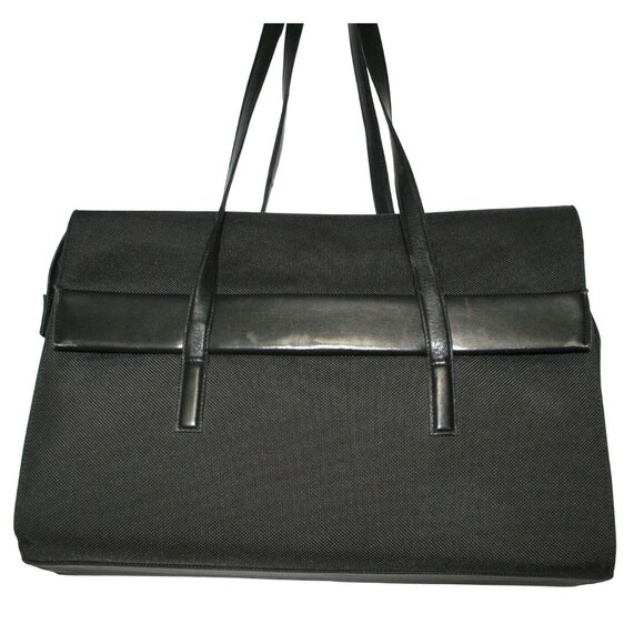 Tumi Alpha Black Nylon & Leather Briefcase Tote Bag 43010D3 Laptop Biz Travel - Picture 6 of 12